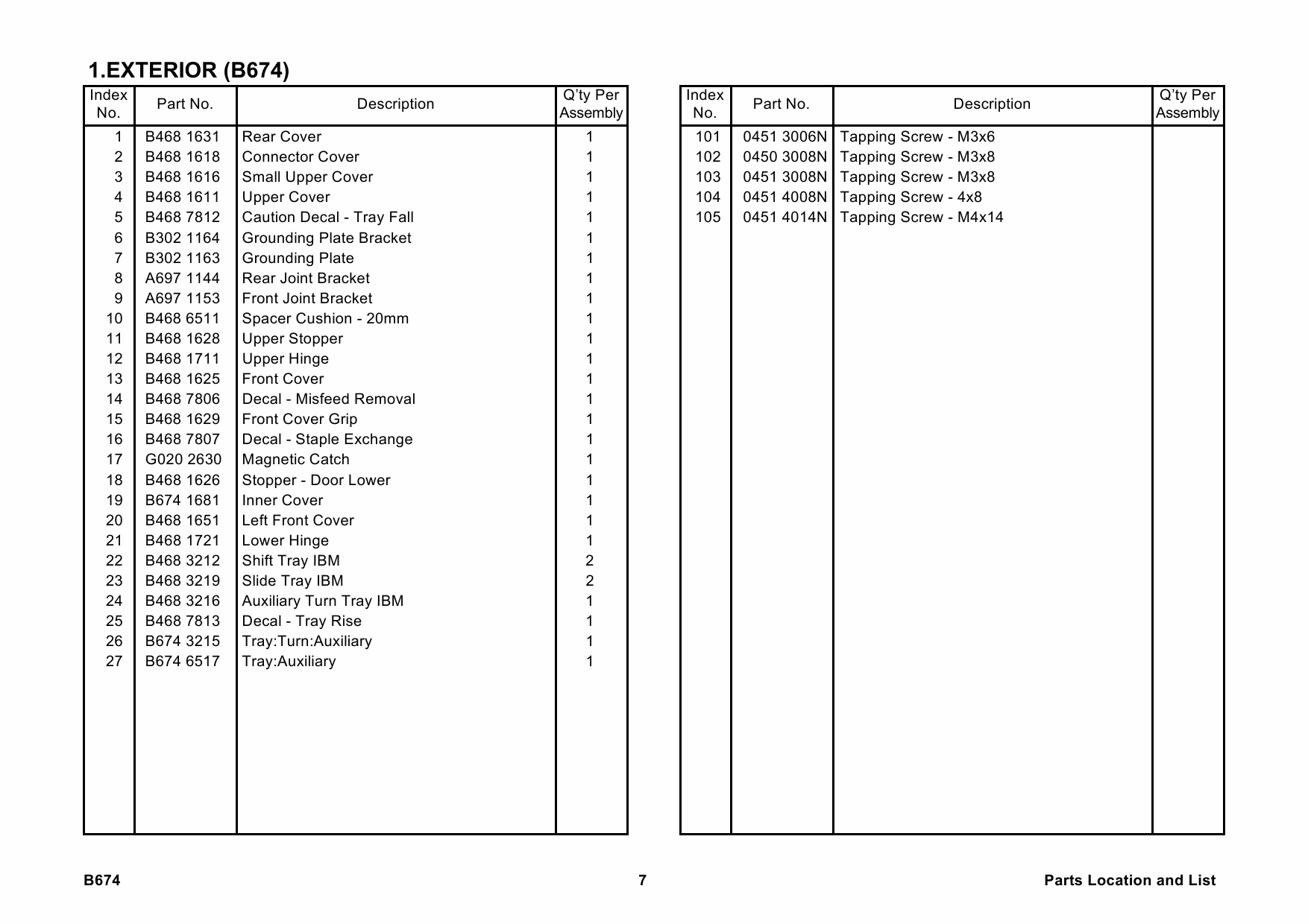 RICOH Options B674 3000-SHEET-FINISHER-SR861 Parts Catalog PDF download-4